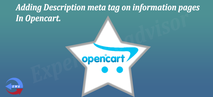 Adding Description meta tag on information pages In Opencart