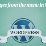 Exclude Pages from the menu In WordPress.