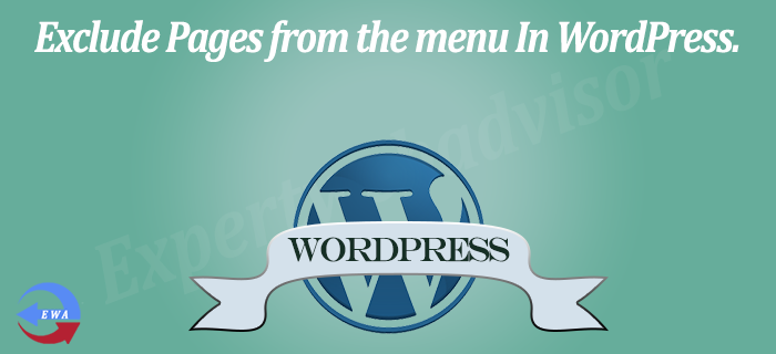 Exclude Pages from the menu In WordPress