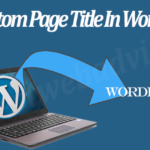 Set Custom Page Title In WordPress.