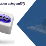Password Encryption using md5() function In PHP