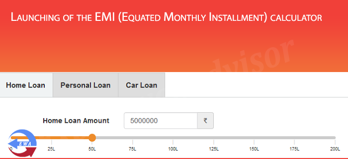 Launching of the EMI (Equated Monthly Installment) calculator